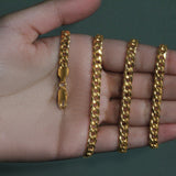 14k Yellow Gold Miami Cuban Semi Solid Chain (5.50 mm)
