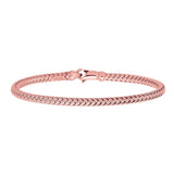 14k Rose Gold Fancy Weave Motif Bangle (3.40 mm)
