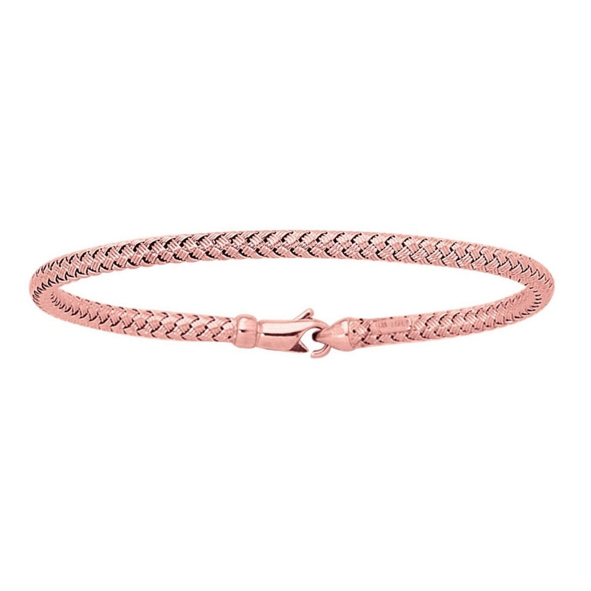 14k Rose Gold Fancy Weave Motif Bangle (3.40 mm)