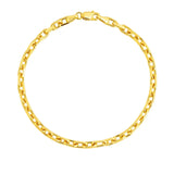 14k Yellow Gold French Cable Chain Bracelet  (3.60 mm)