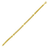 14K Yellow Gold Round Box Hardware Bracelet