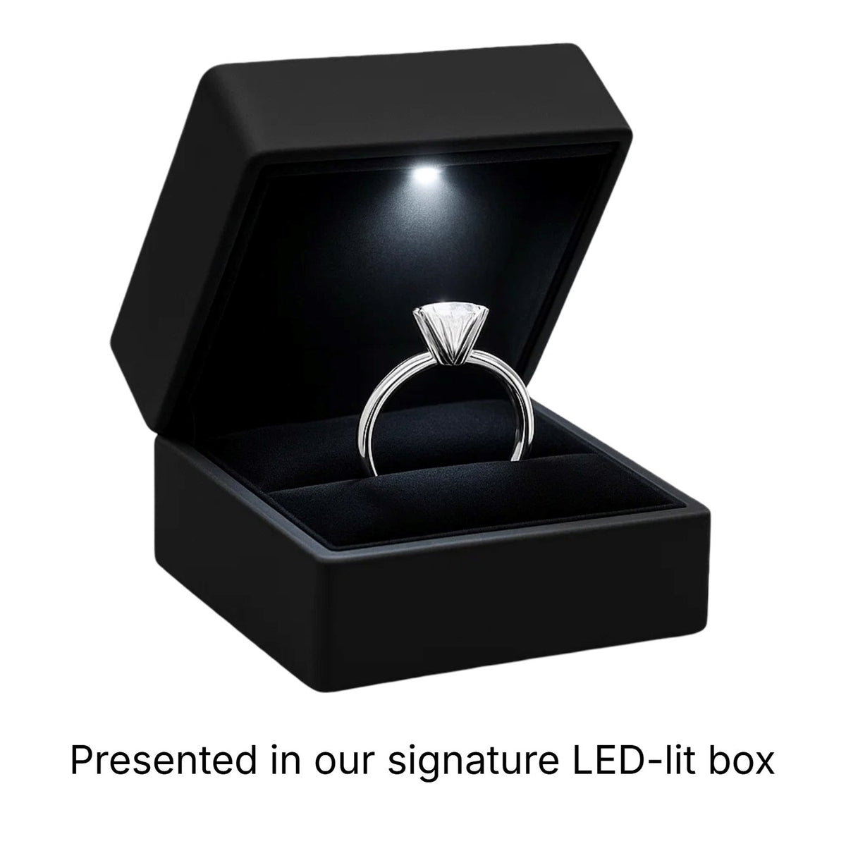 3 Carat Oval Lab Grown IGI G/VS1 Diamond Solitaire Ring in 14K White Gold