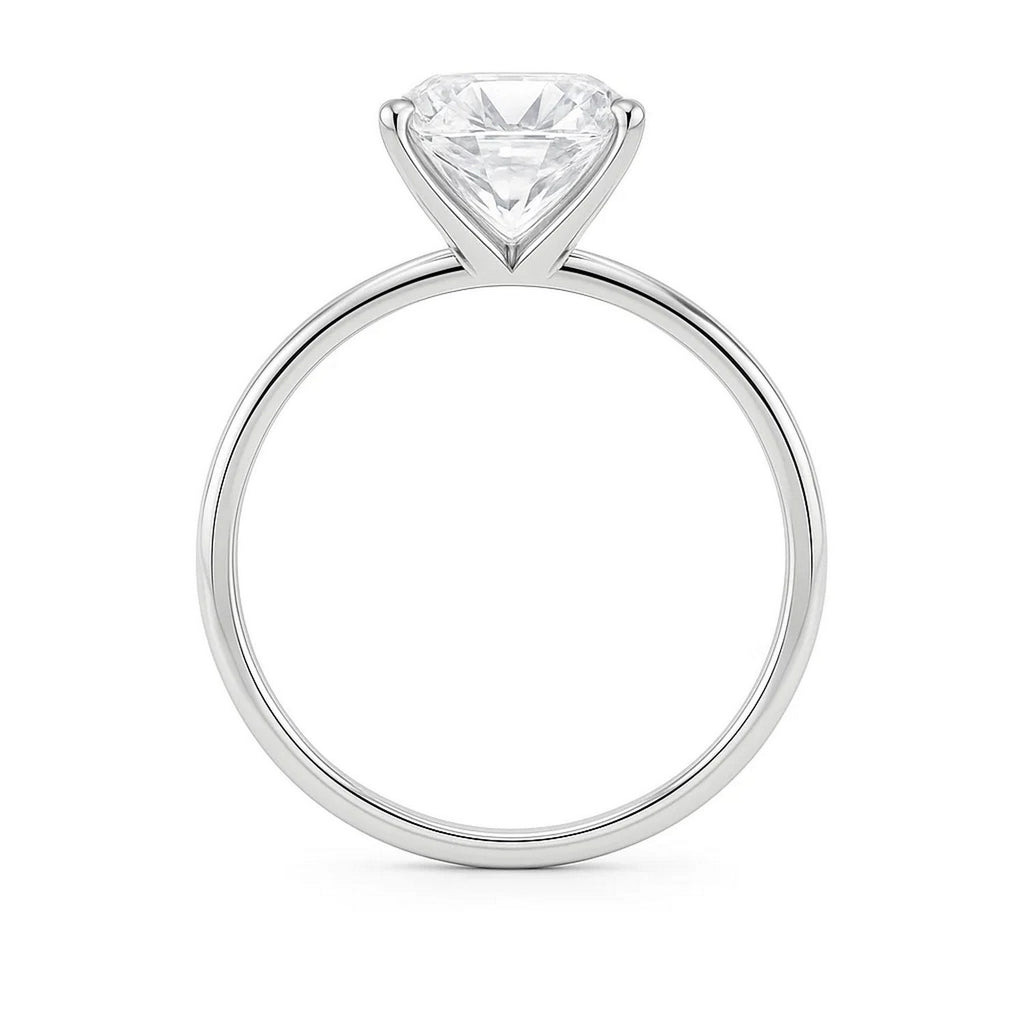 5 Carat Radiant Lab Grown IGI G/VS1 Diamond Solitaire Ring in 10K White Gold