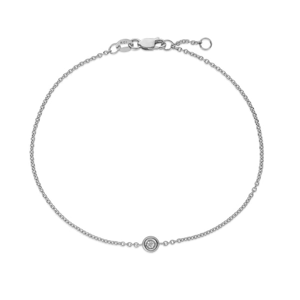 14K White Gold Solo Diamond Bracelet