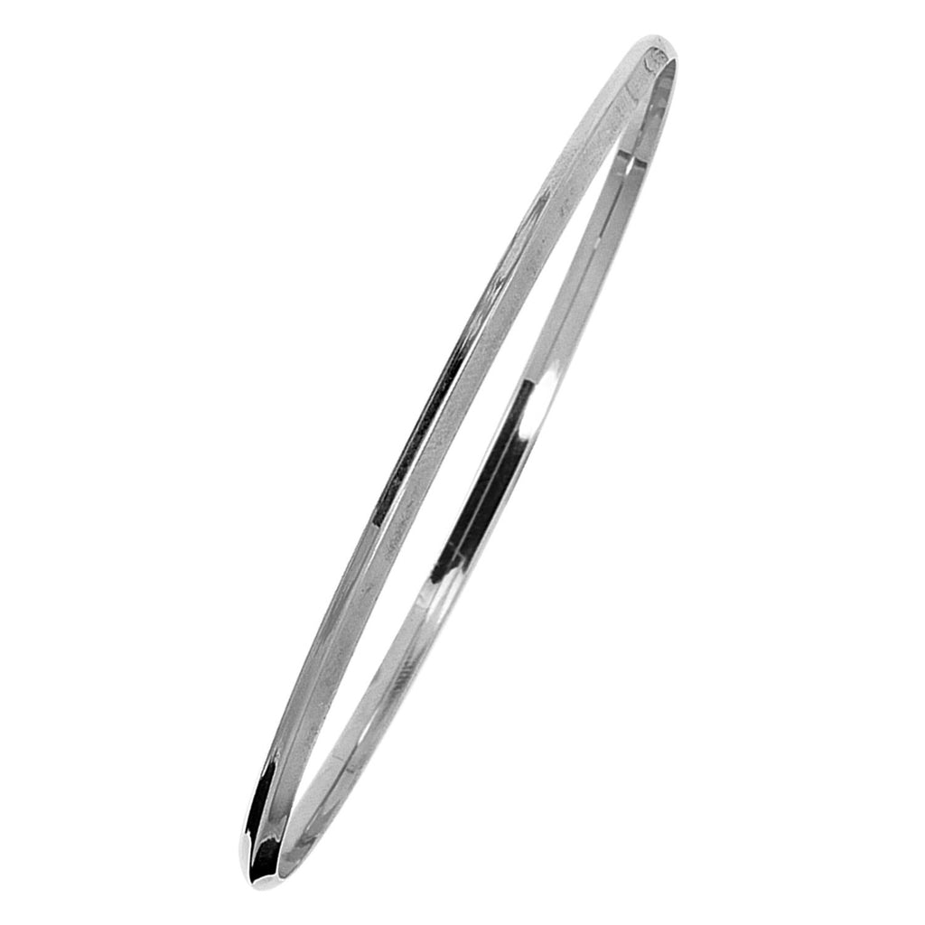 14K White Gold Knife Edge Bangle