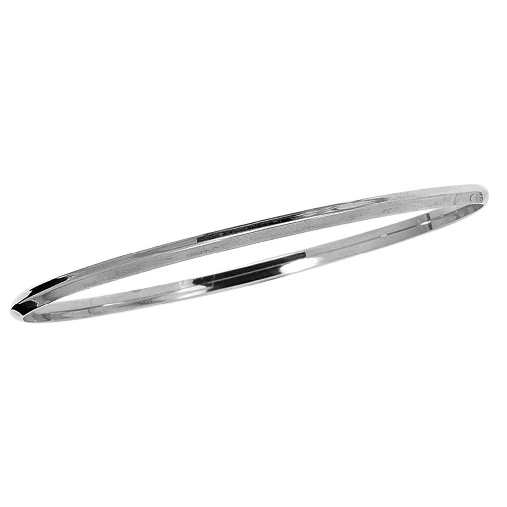 14K White Gold Knife Edge Bangle