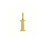14K Yellow Gold Initial I Charm Pendant