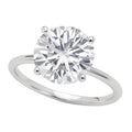 5 Carat Round Lab Grown IGI G/VS1 Diamond Solitaire Ring in 14K White Gold