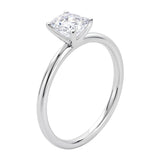 1 1/2 Carat Emerald Lab Grown IGI G/VS1 Diamond Solitaire Ring in 10K White Gold