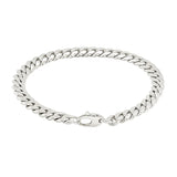 14K White Gold Cuban Link Bracelet (5.90 mm)