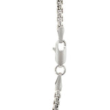 Sterling Silver Rhodium Plated Round Box Chain (2.20 mm)