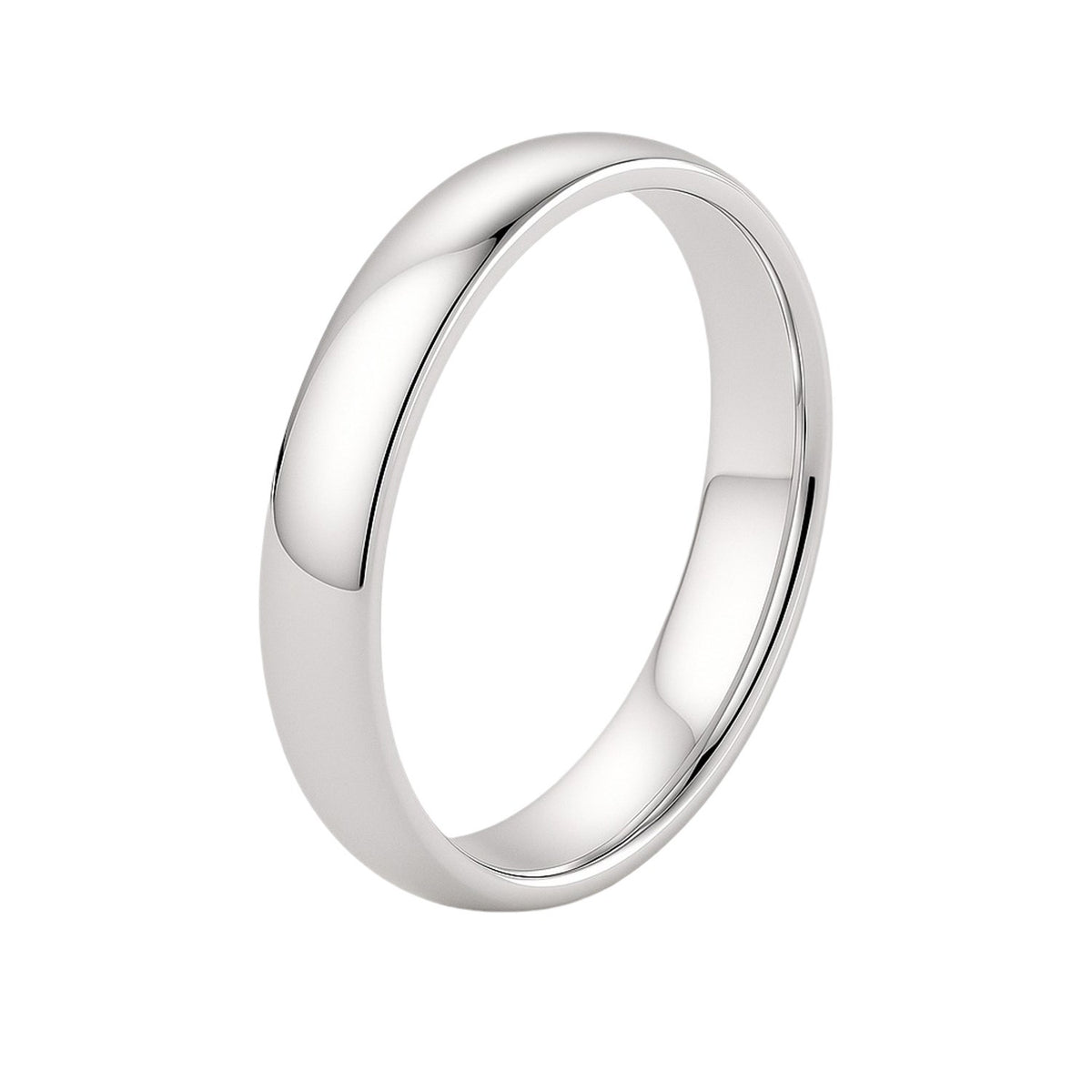 14k White Gold Comfort Fit Wedding Band(4.00 mm)
