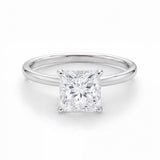 1.50Ct Princess Lab Grown IGI G/VS1 Diamond Ring in 10K White Gold