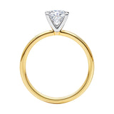 1 Carat Princess Lab Grown IGI G/VS1 Diamond Solitaire Ring in 14K Yellow Gold