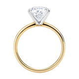 2 Carat Oval Lab Grown IGI G/VS1 Diamond Solitaire Ring in 10K Yellow Gold