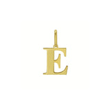 14K Yellow Gold Initial E Charm Pendant