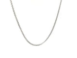 Sterling Silver Rhodium Plated Round Box Chain (1.50 mm)